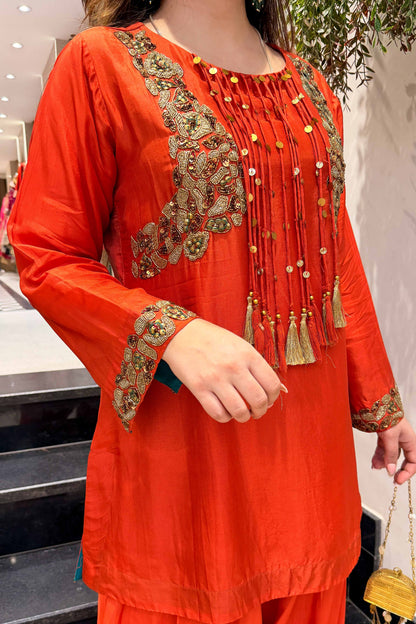 Irumi Hand Embroidered Co ord Set
