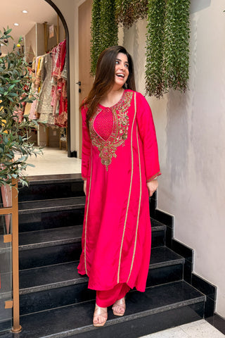 Mihika Hand Embroidered Three Piece Set