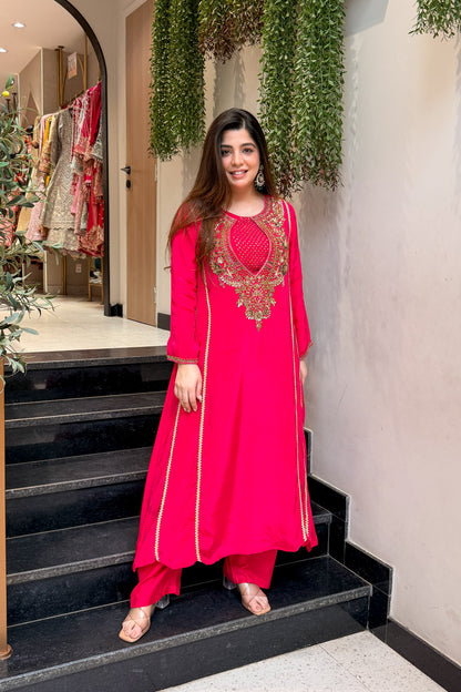 Mihika Hand Embroidered Three Piece Set