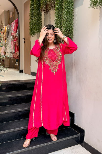 Mihika Hand Embroidered Three Piece Set