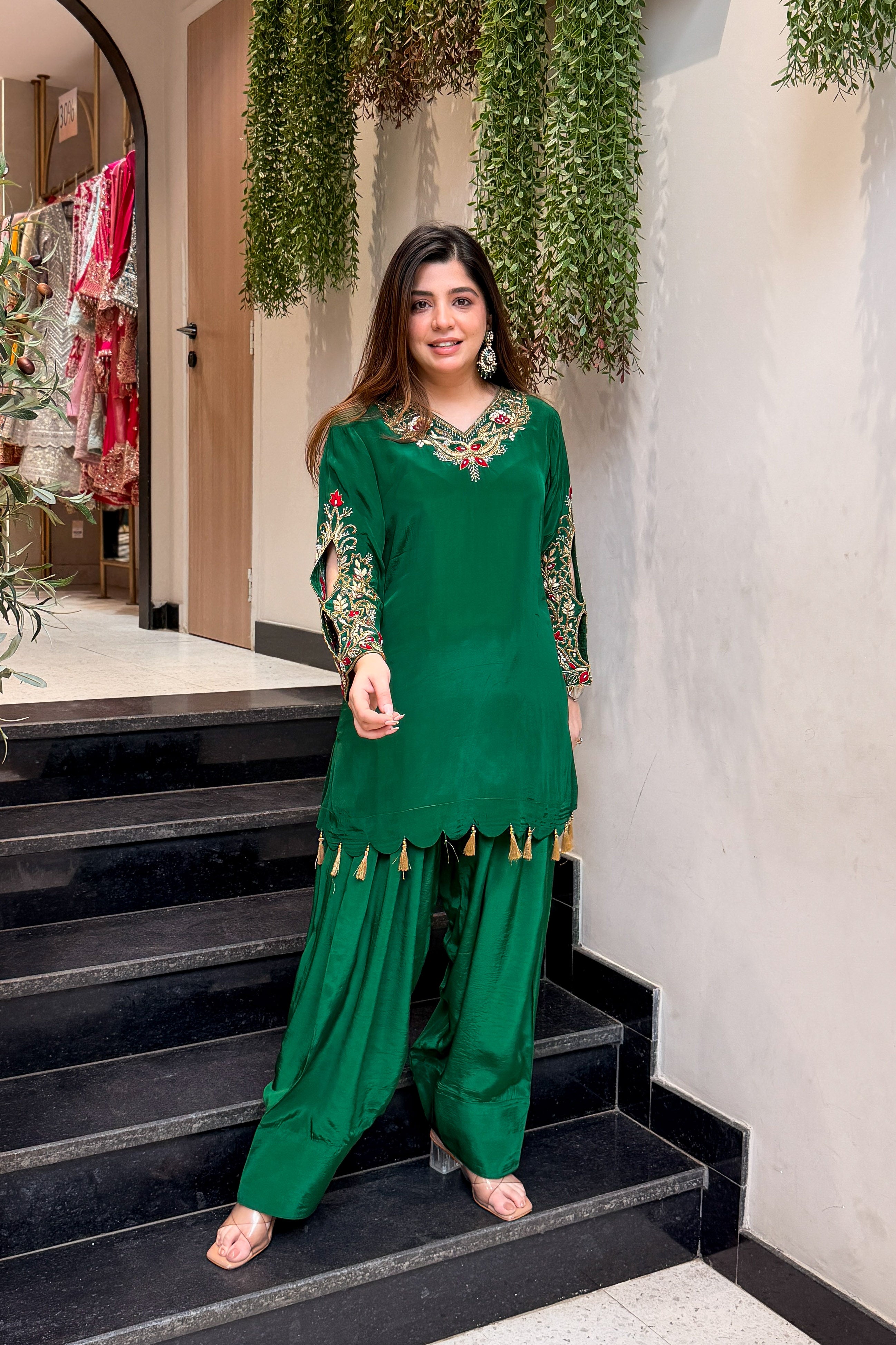 Mahveen Embroidered Co ord Set