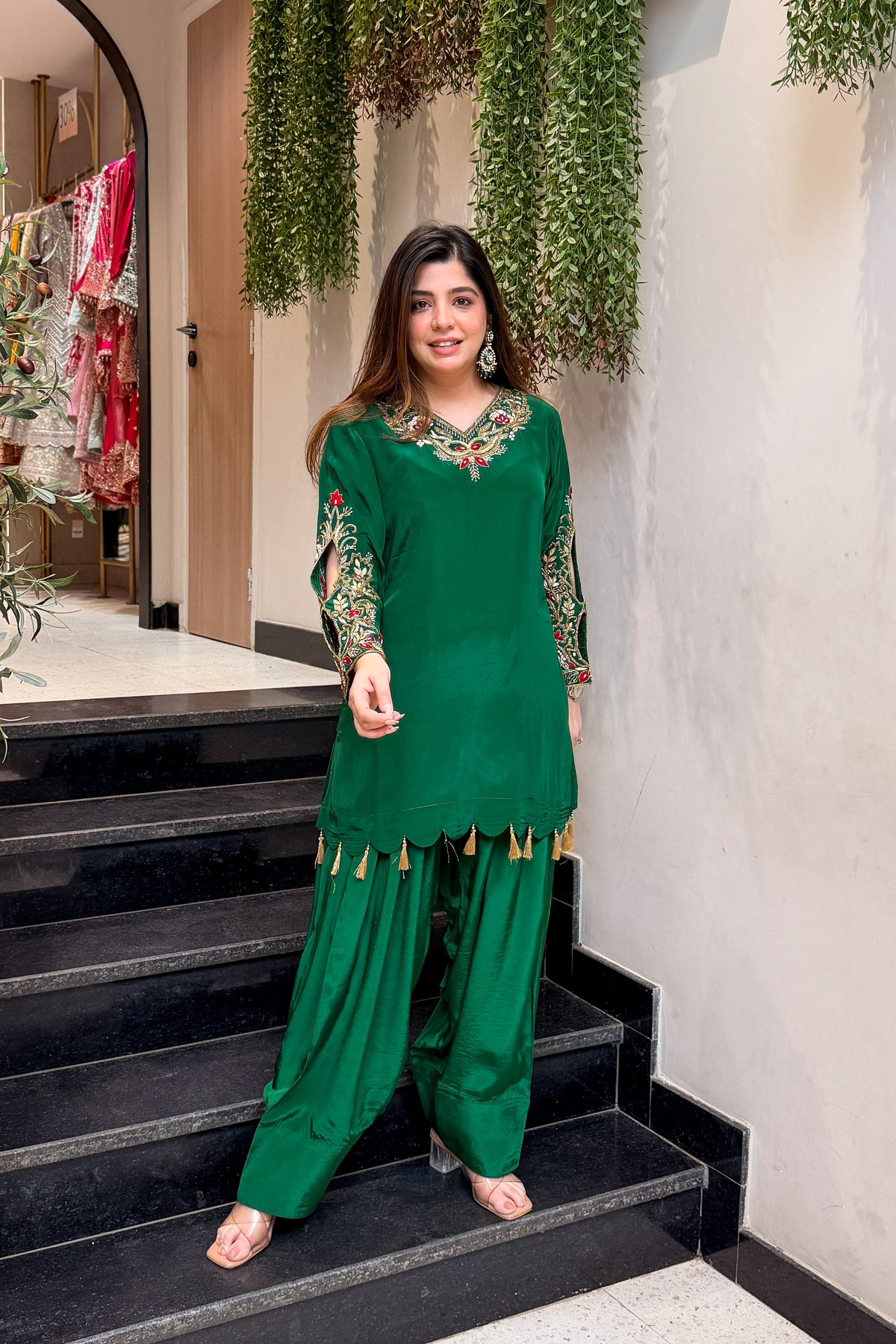 Mahveen Embroidered Co ord Set
