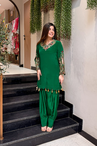 Mahveen Embroidered Co ord Set
