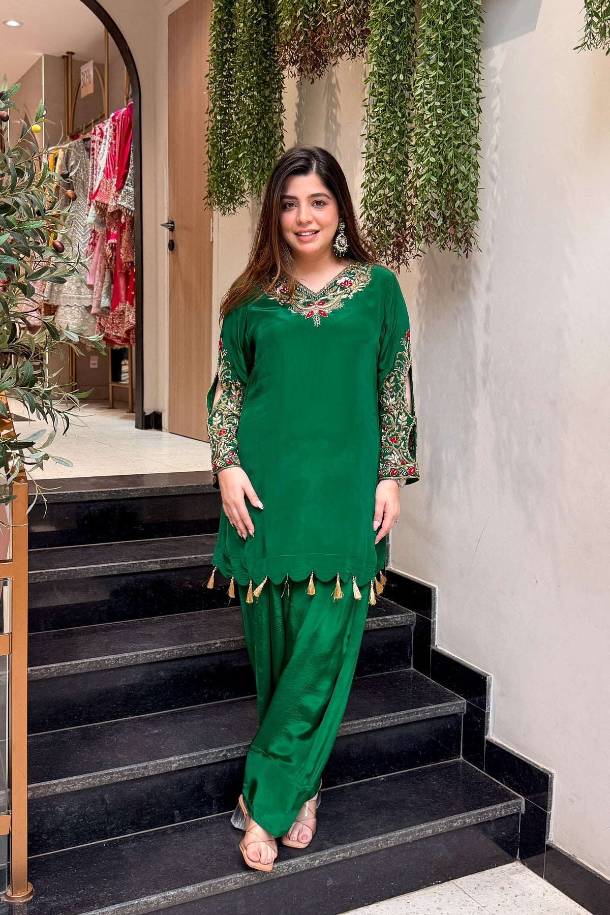 Mahveen Embroidered Co ord Set