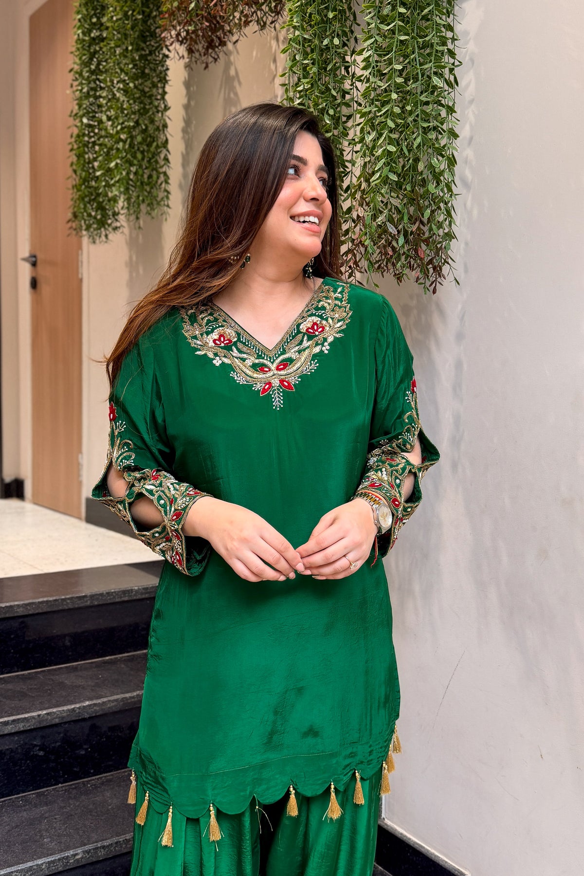 Mahveen Embroidered Co ord Set