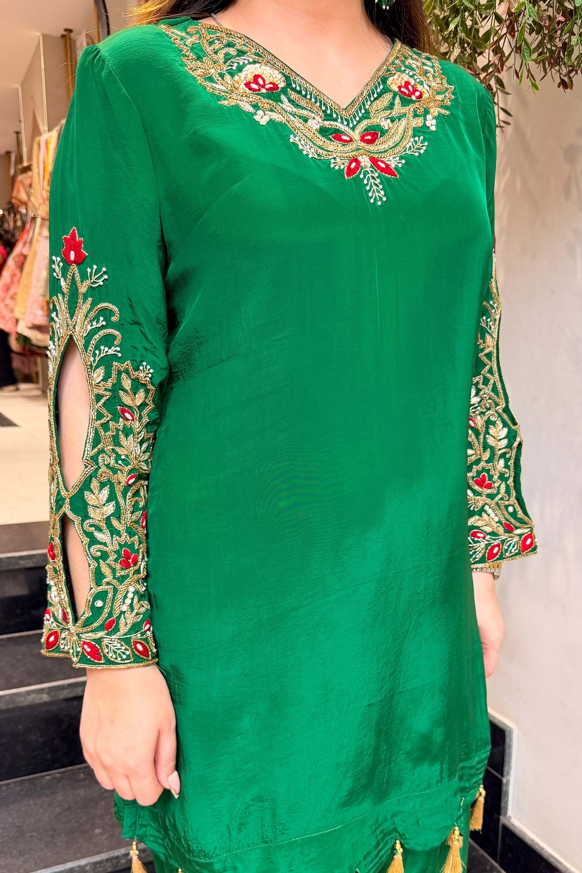 Mahveen Embroidered Co ord Set