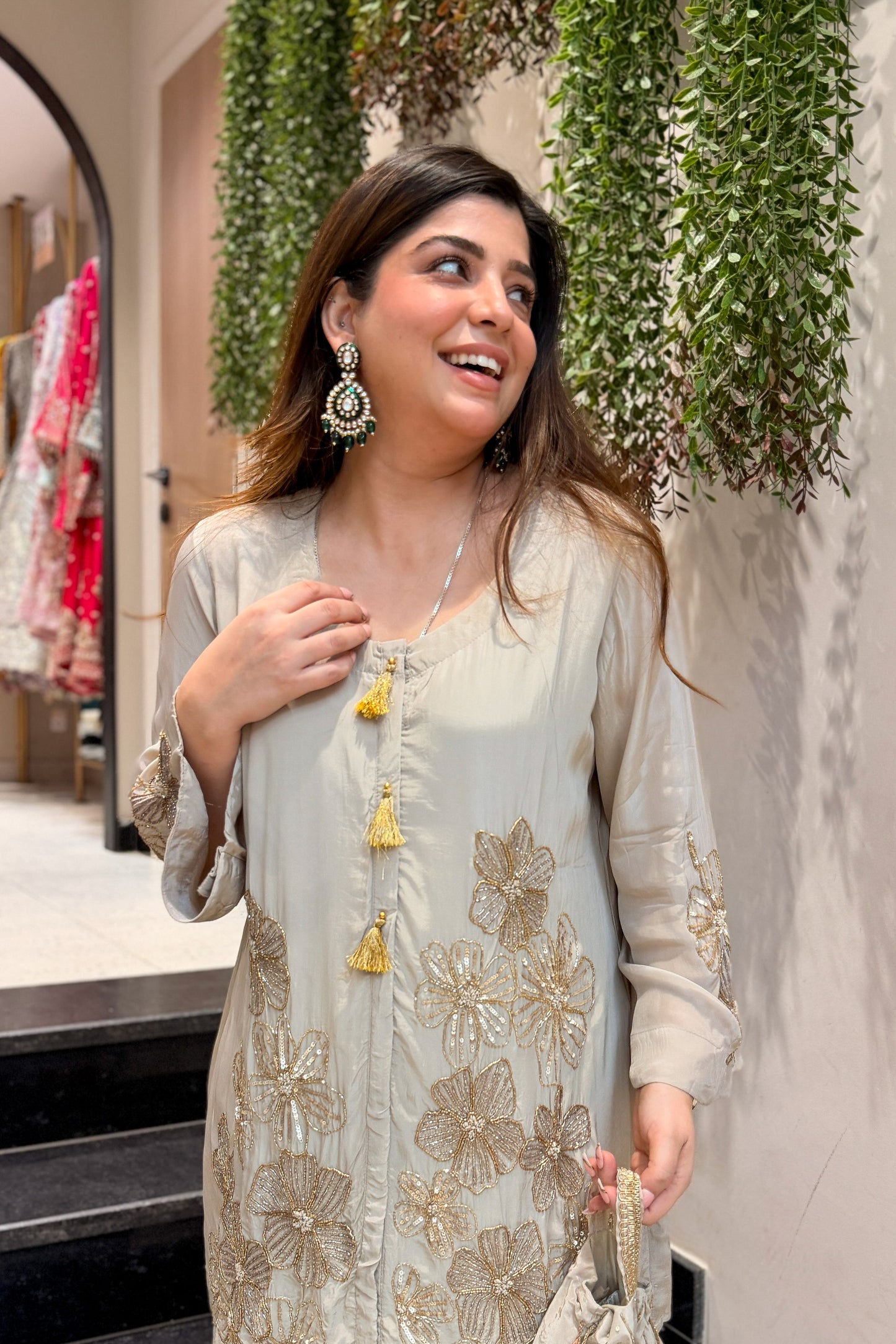 Siyaara Embroidered Co ord Set with Potli