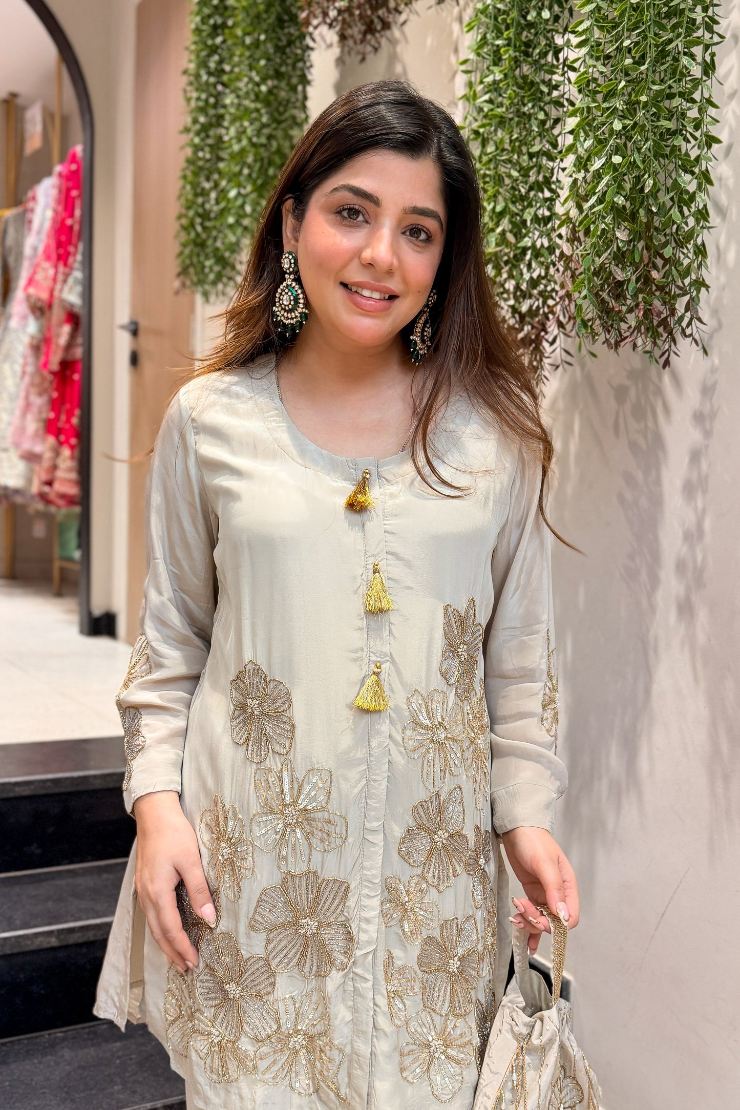 Siyaara Embroidered Co ord Set with Potli
