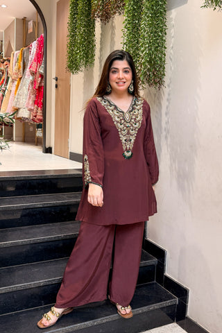 Zayara Embroidered Co ord Set