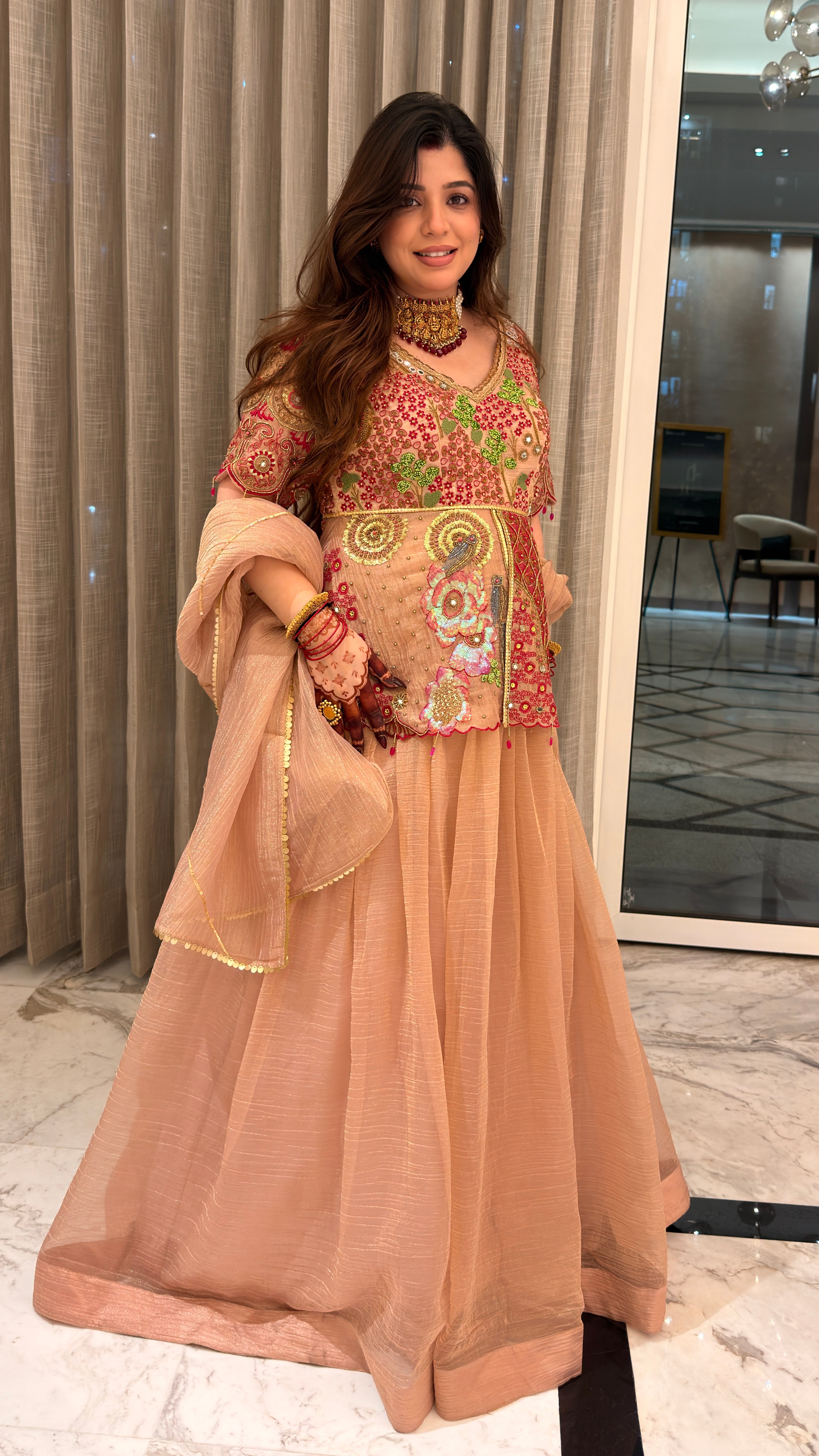 Naira Embroidered Peplum Lehenga