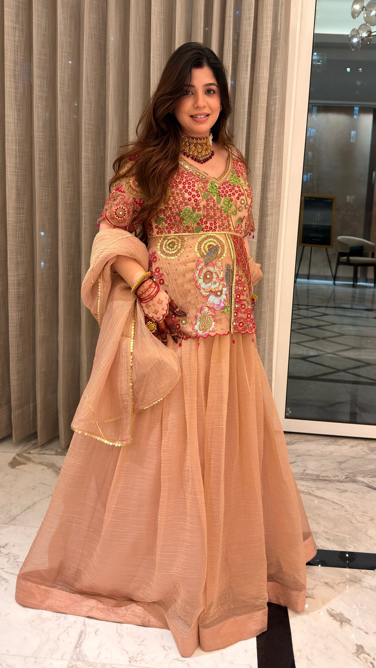 Naira Embroidered Peplum Lehenga