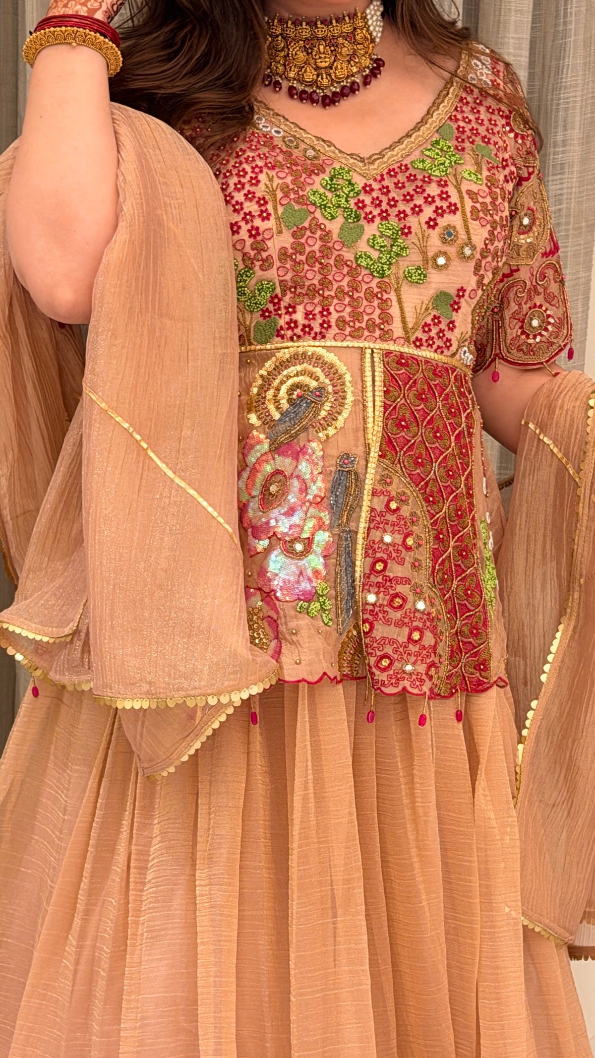 Naira Embroidered Peplum Lehenga