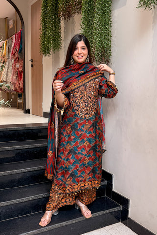 Nayara Floral Printed Long Suit Set