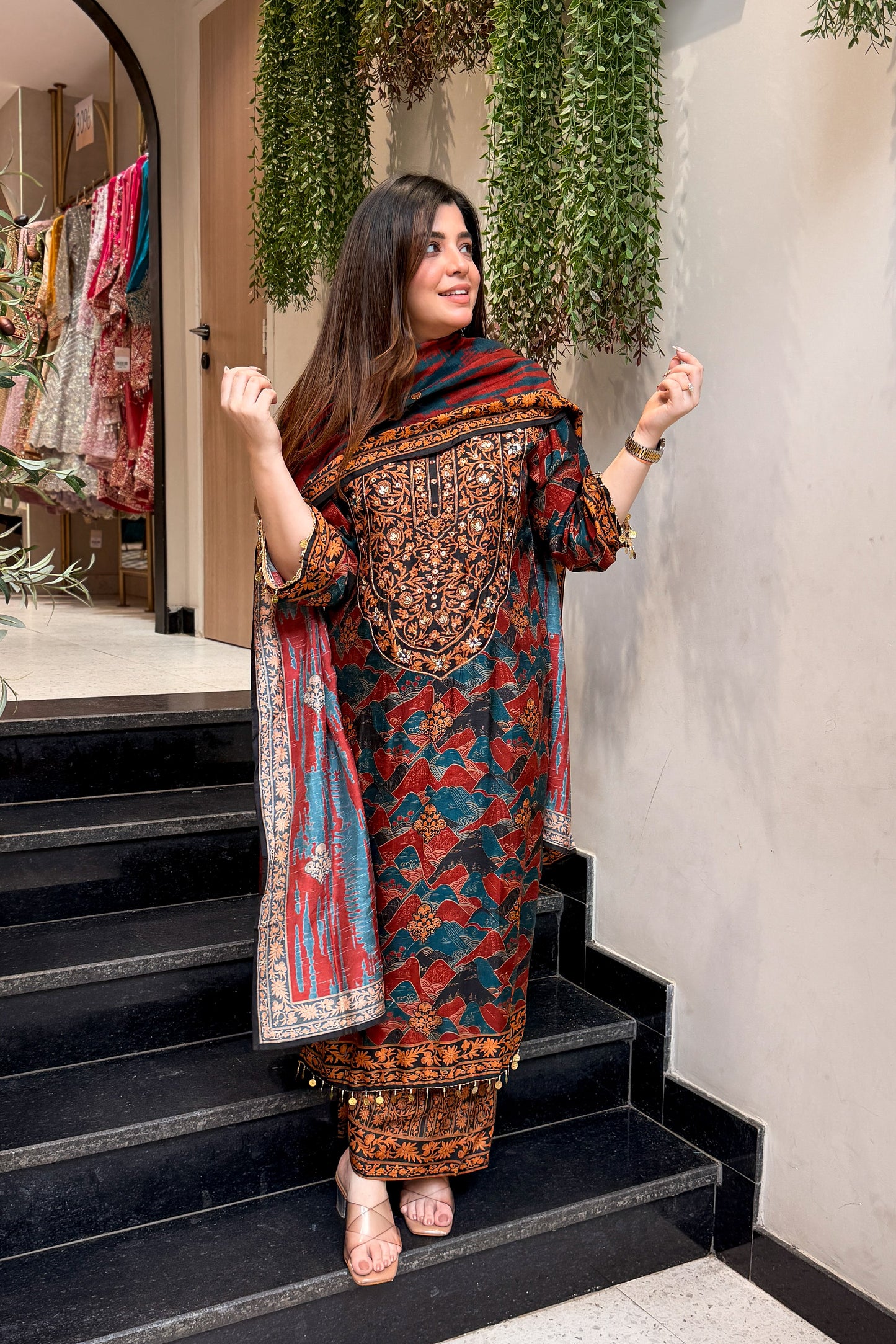 Nayara Floral Printed Long Suit Set