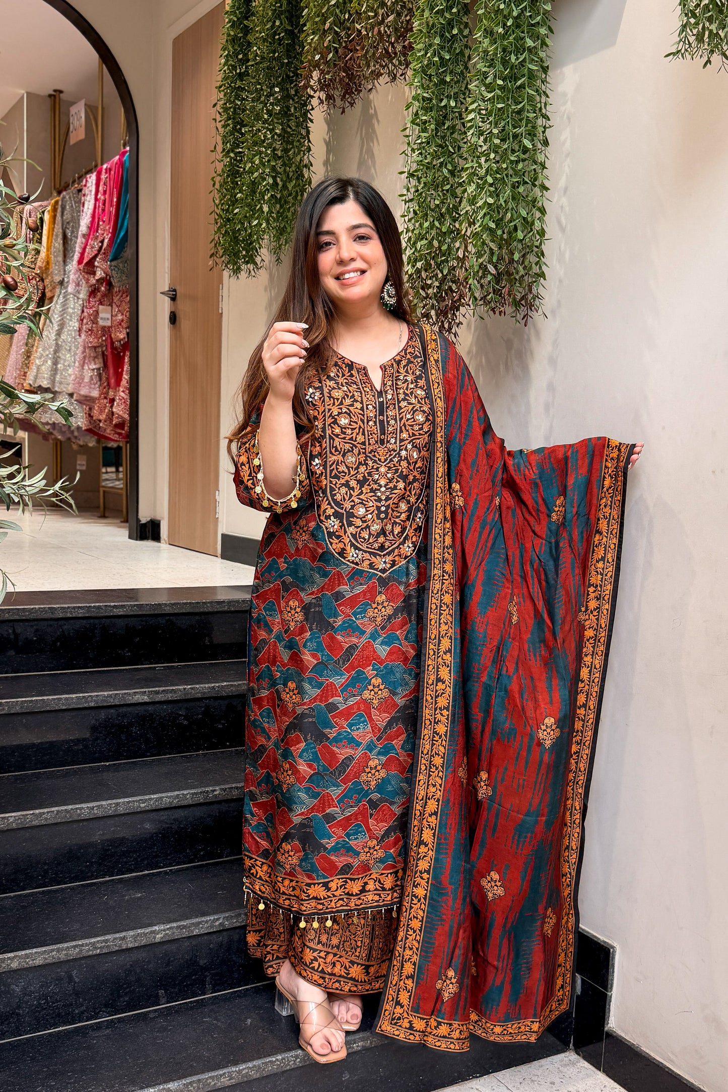 Nayara Floral Printed Long Suit Set