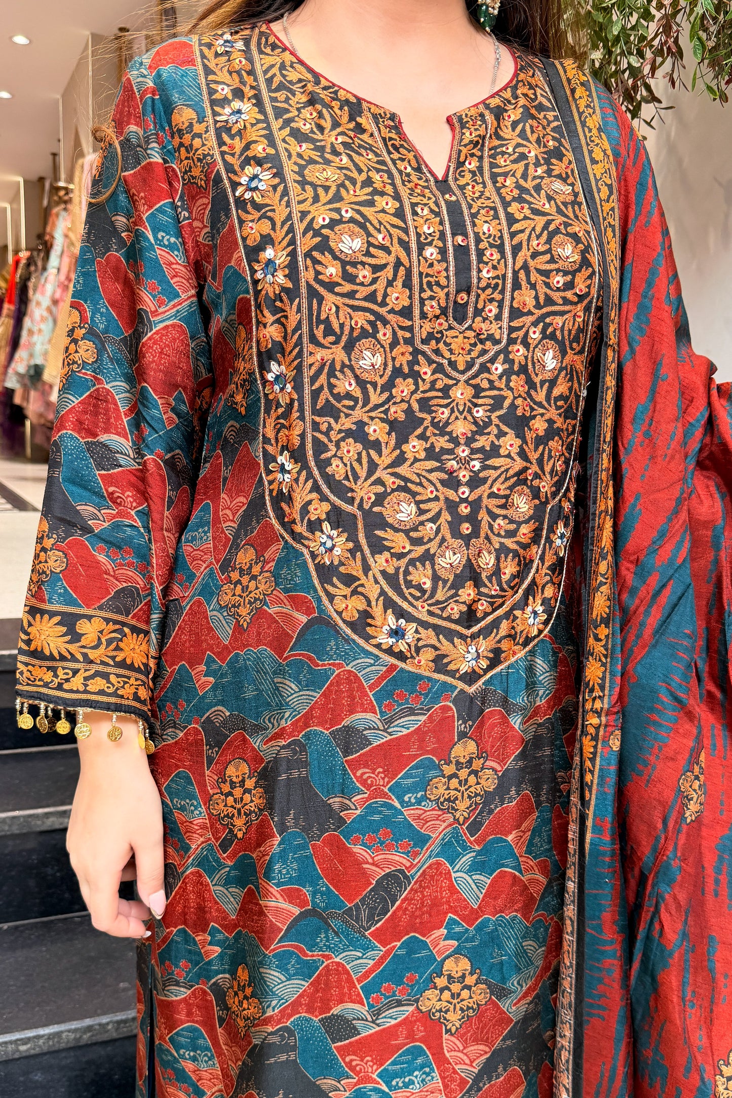 Nayara Floral Printed Long Suit Set