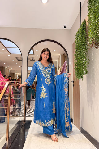 Riva Gotta And Mirror Detailing Suit Set