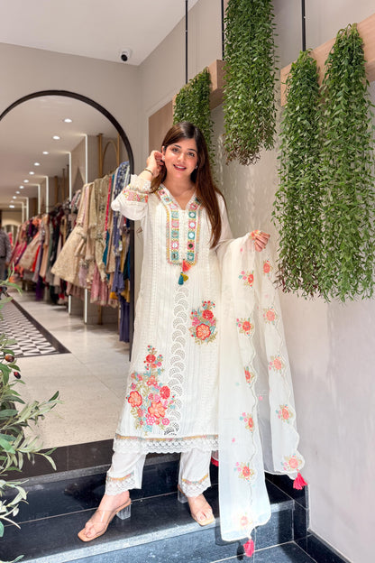 Aarvika Floral Embroidered Suit Set