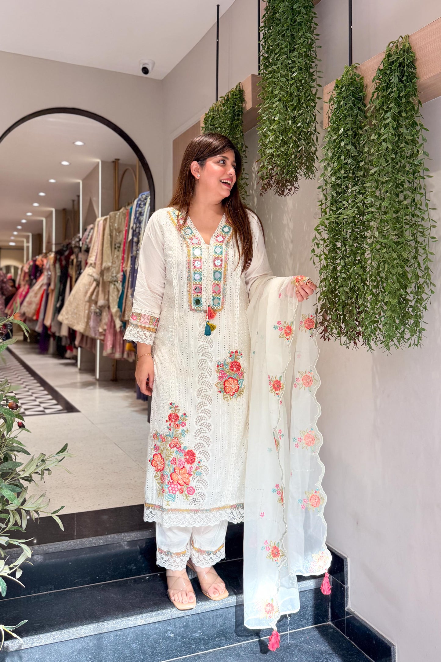 Aarvika Floral Embroidered Suit Set