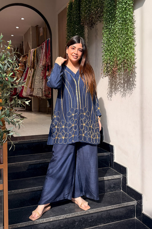 Ekisha Floral Embroidered Co ord Set