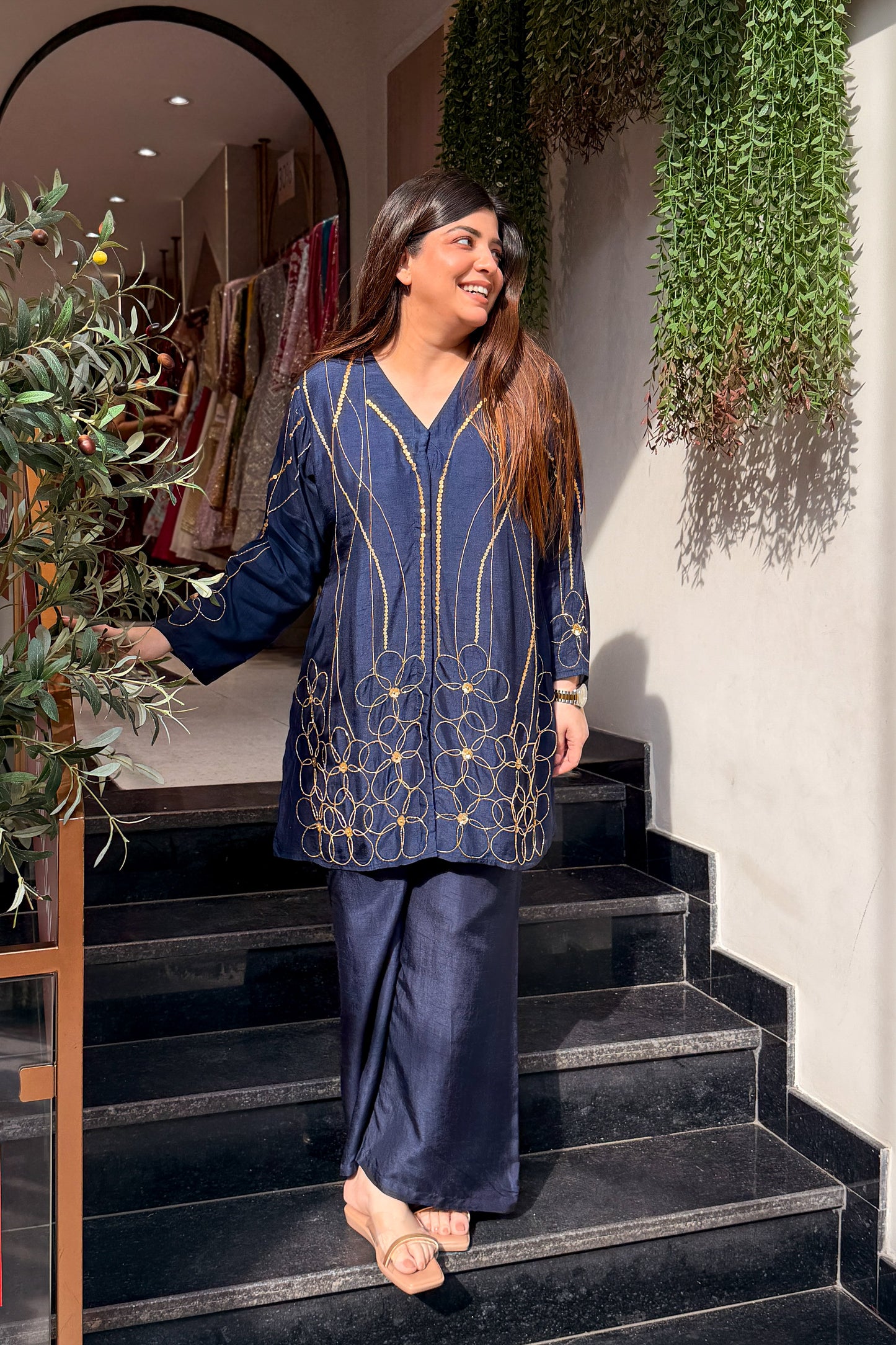 Ekisha Floral Embroidered Co ord Set
