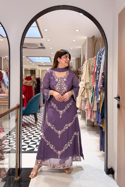Sifat Hand Embroidered Long Suit Set