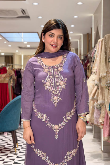 Sifat Hand Embroidered Long Suit Set