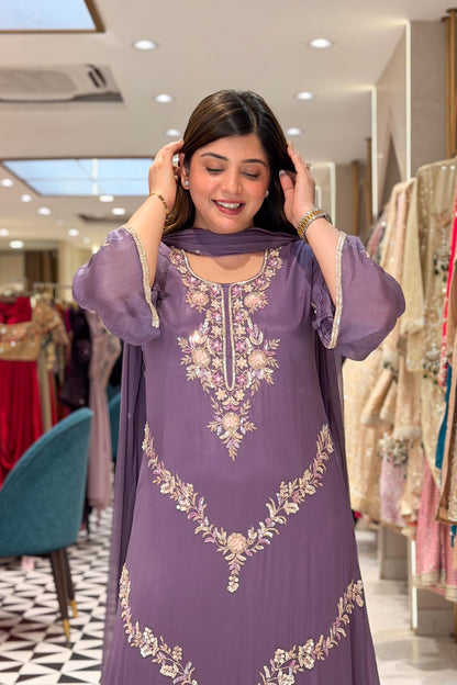 Sifat Hand Embroidered Long Suit Set