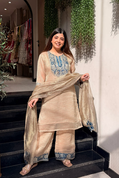 Sheeba Patch Embroidered Suit Set