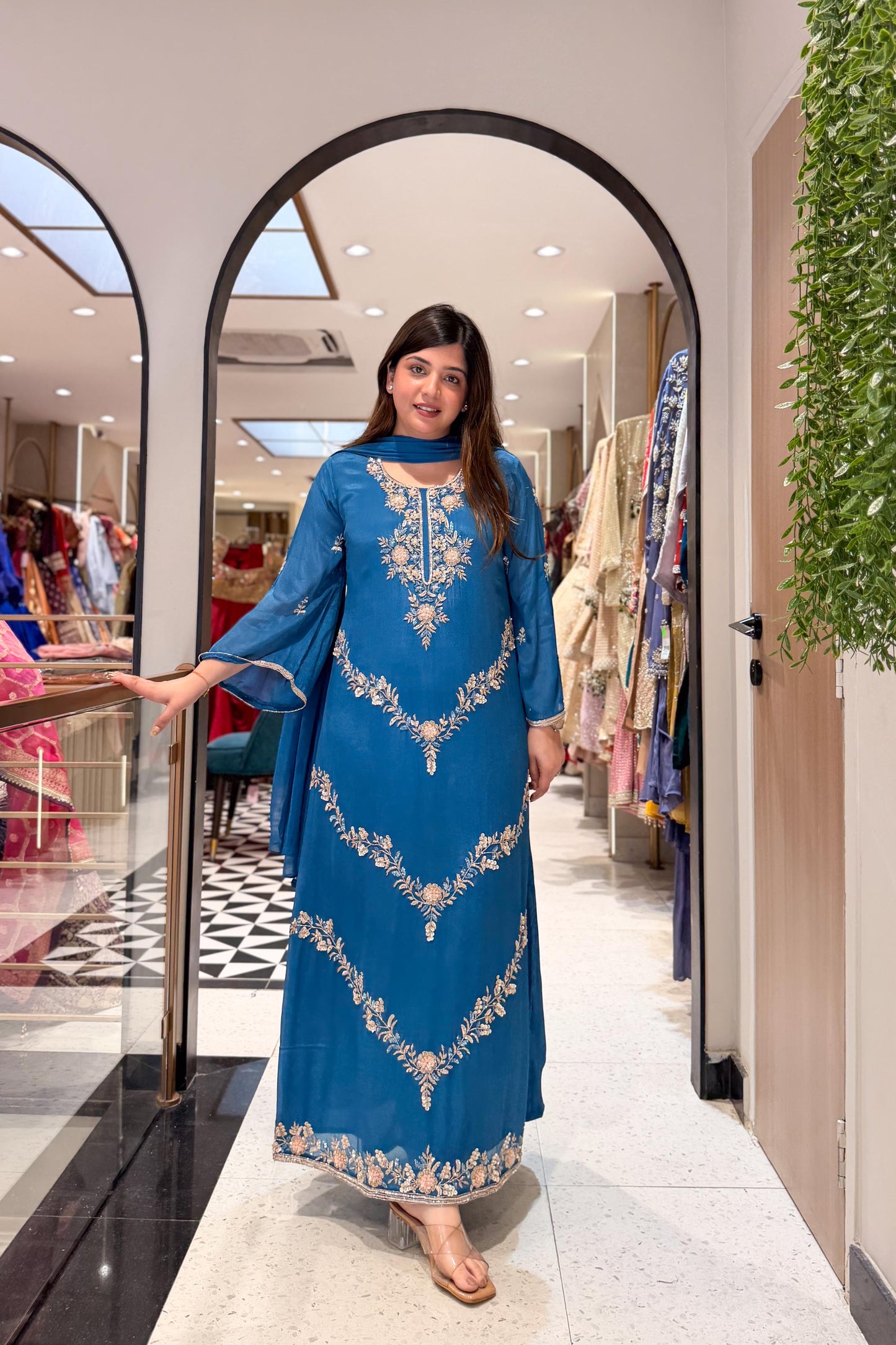 Sifat Hand Embroidered Long Suit Set