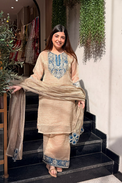 Sheeba Patch Embroidered Suit Set