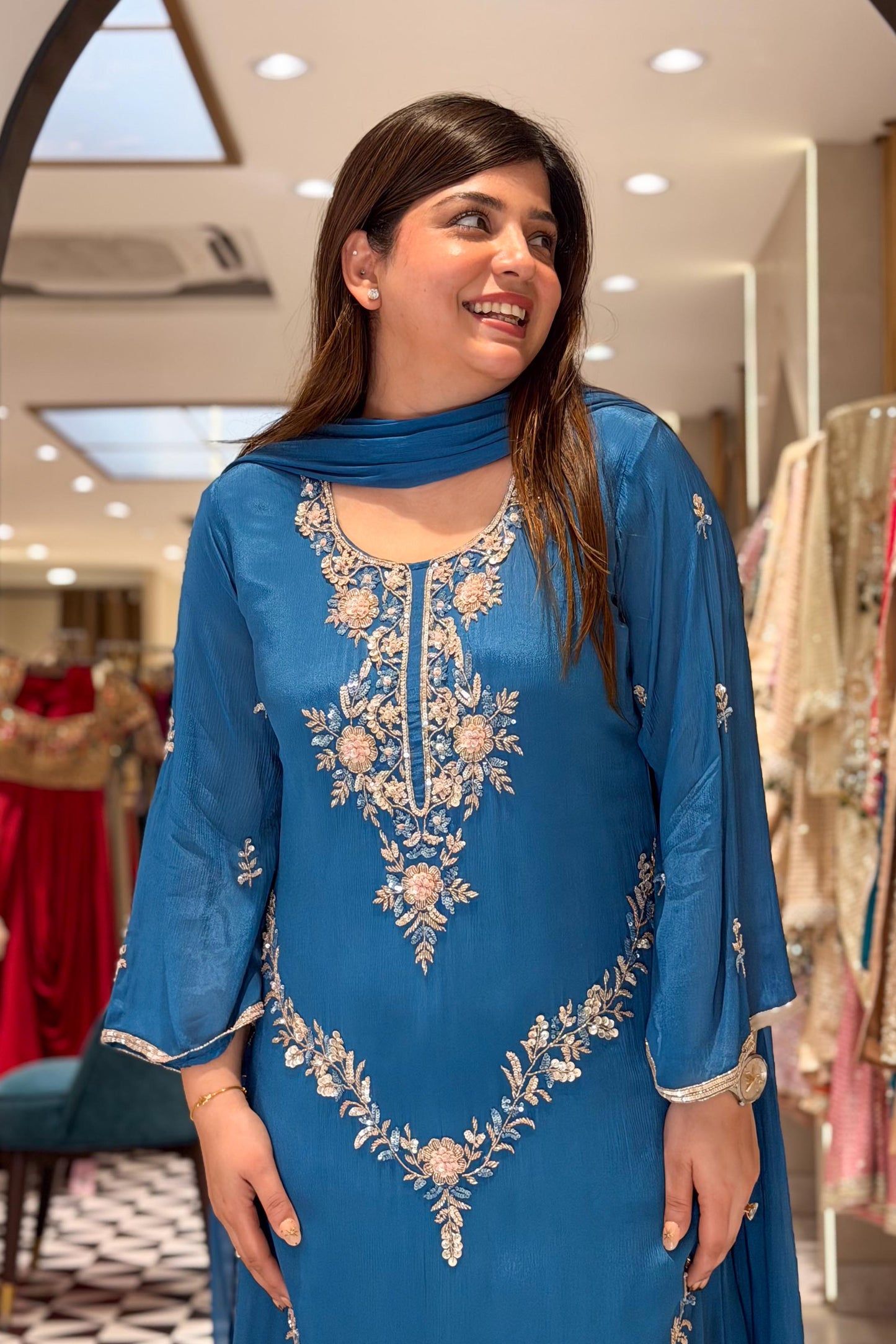 Sifat Hand Embroidered Long Suit Set