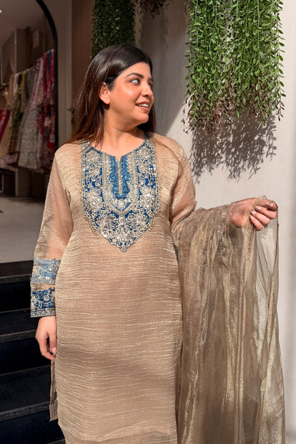 Sheeba Patch Embroidered Suit Set