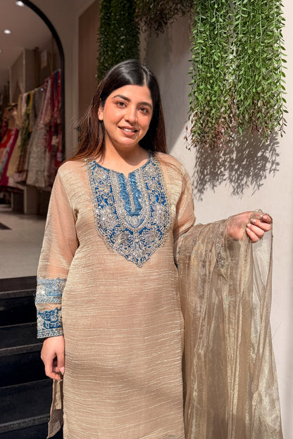 Sheeba Patch Embroidered Suit Set