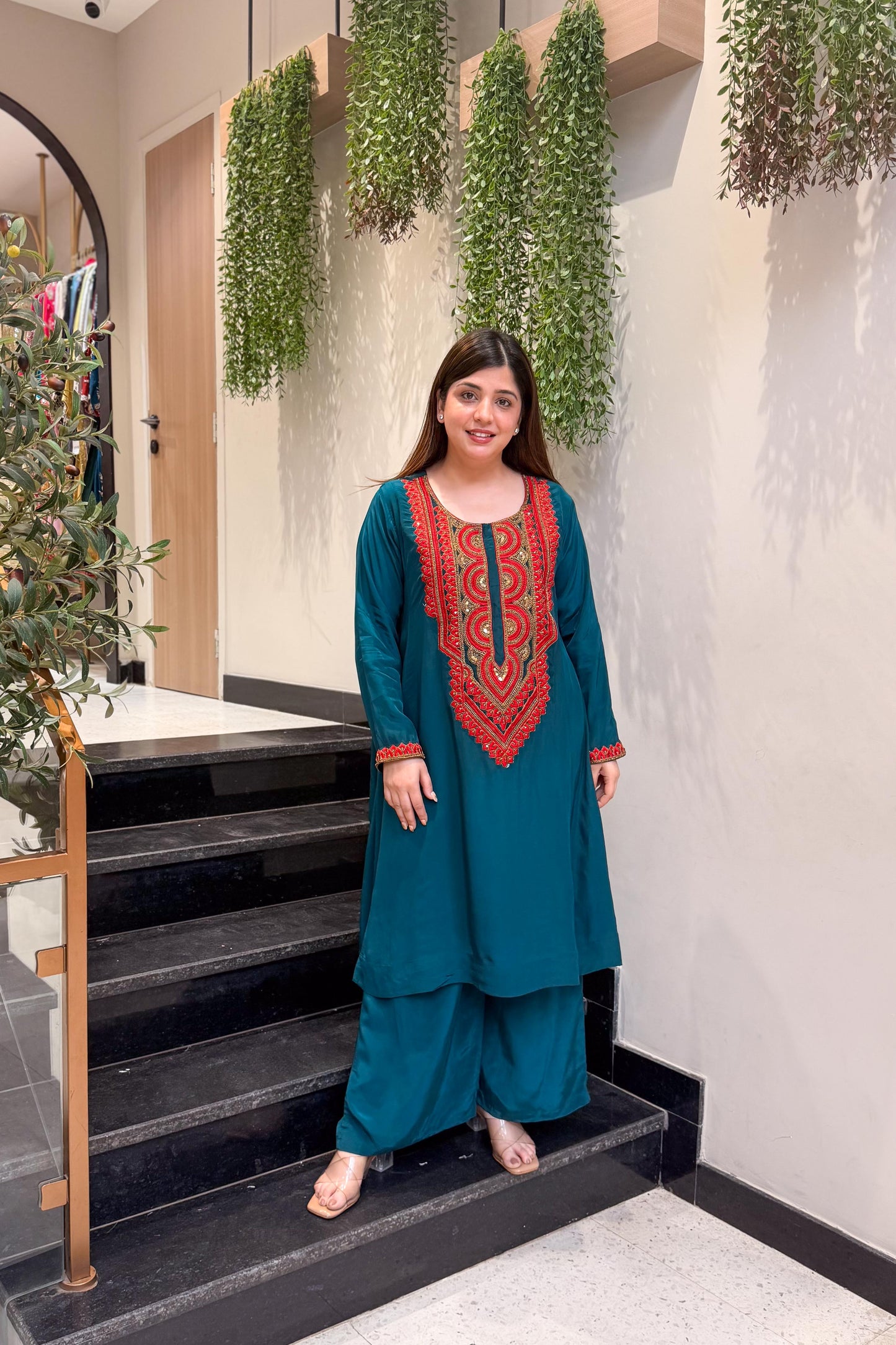 Tashi Embroidered Co ord Set