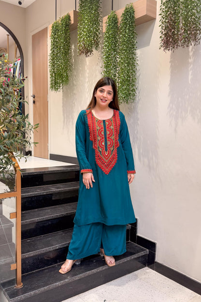 Tashi Embroidered Co ord Set