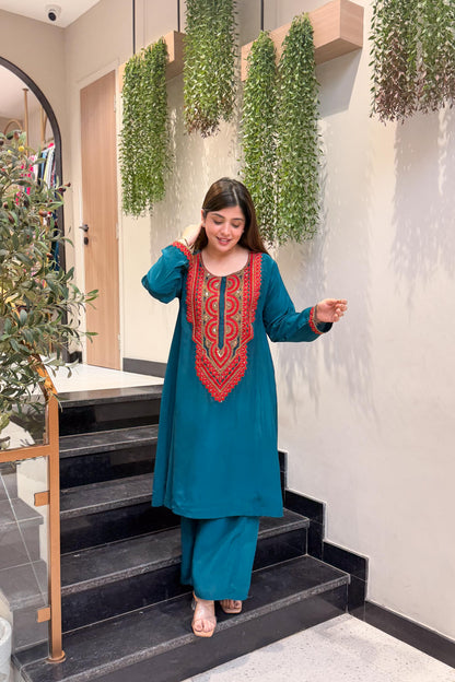 Tashi Embroidered Co ord Set