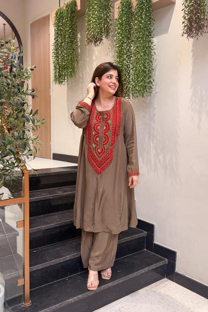 Tashi Embroidered Co ord Set