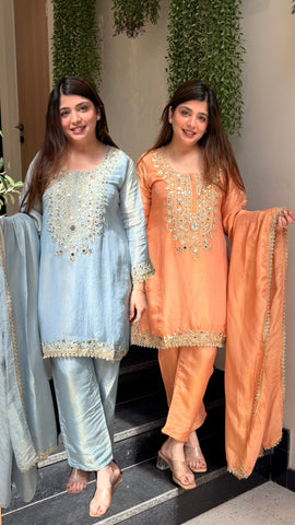 Suhavi Mirror Embroidered Suit Set