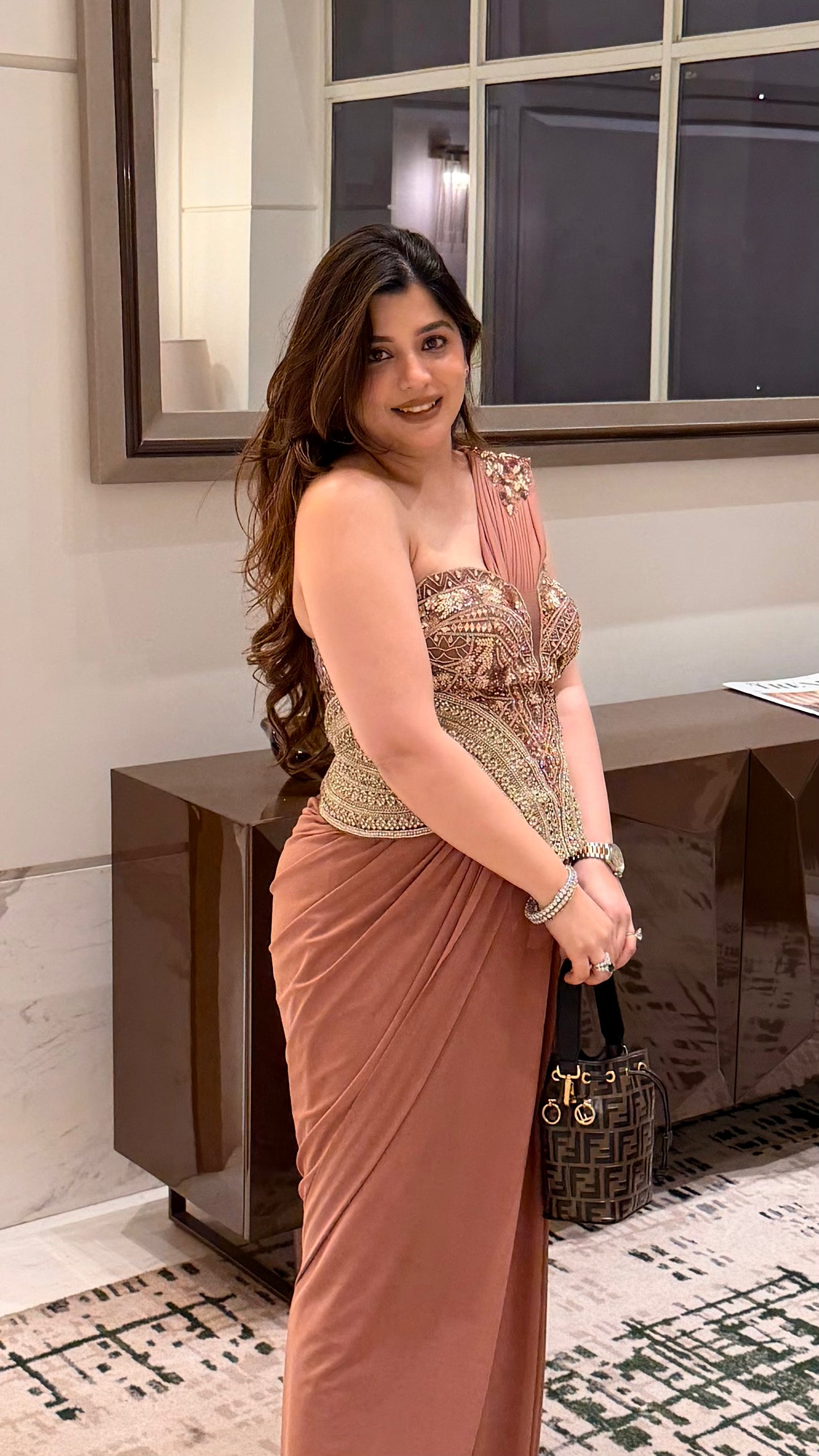 Zaira Hand Embroidered Drape Saree