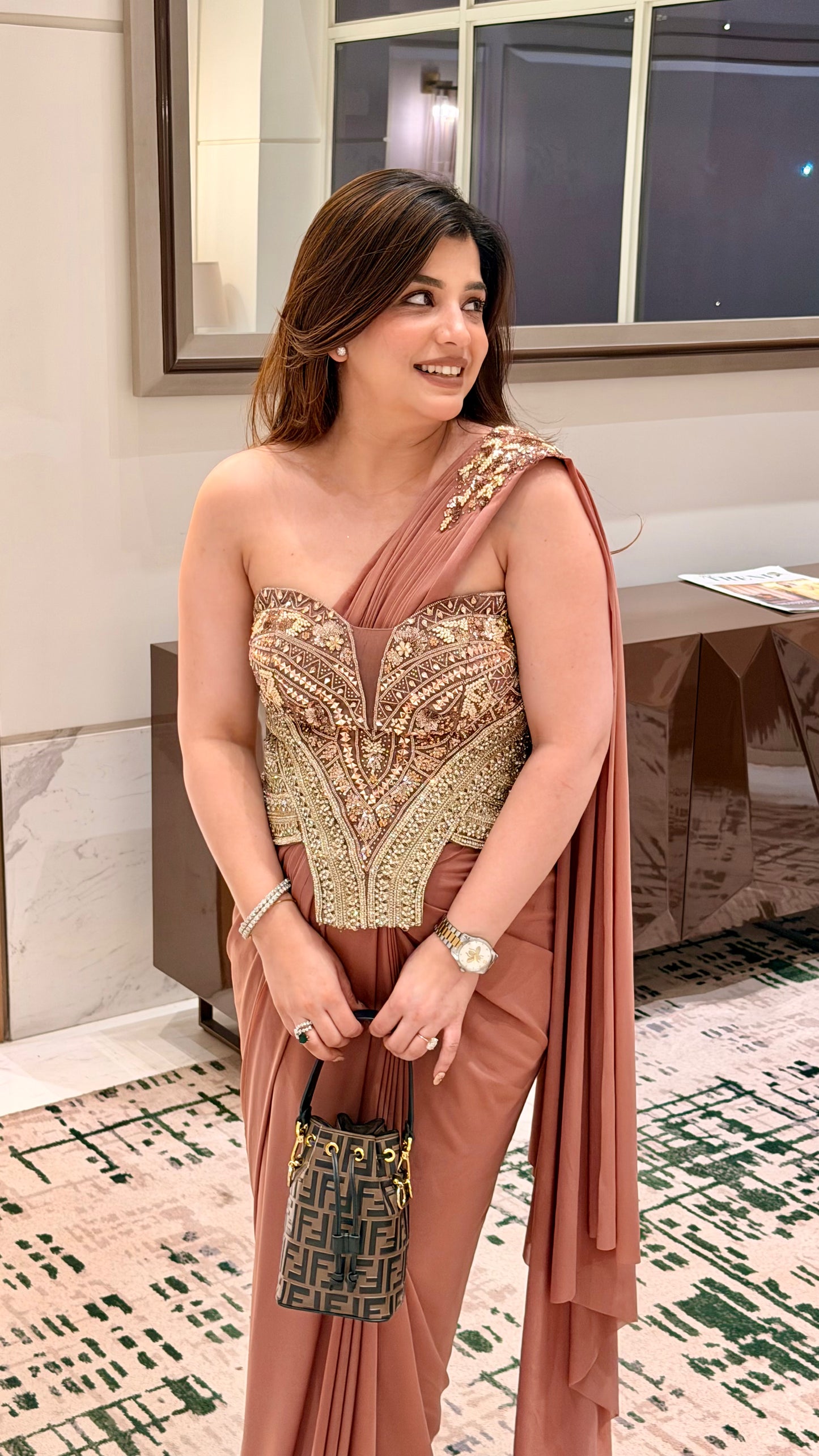 Zaira Hand Embroidered Drape Saree