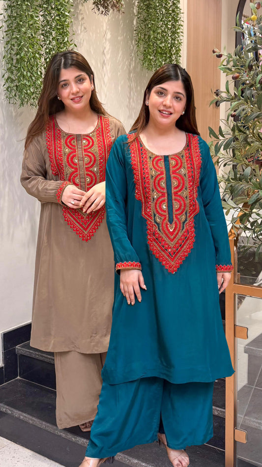 Tashi Embroidered Co ord Set