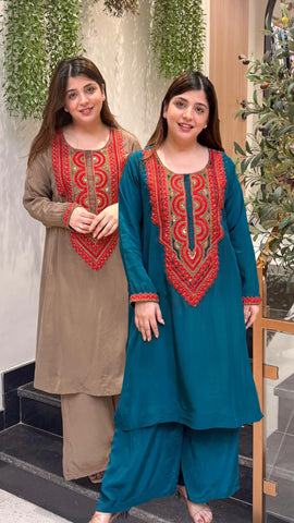 Tashi Embroidered Co ord Set