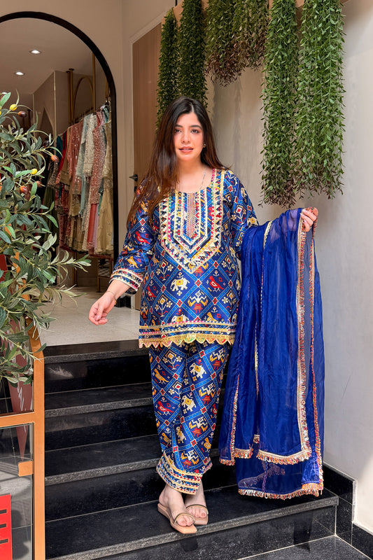 Ifrah Printed & Embroidered Suit Set