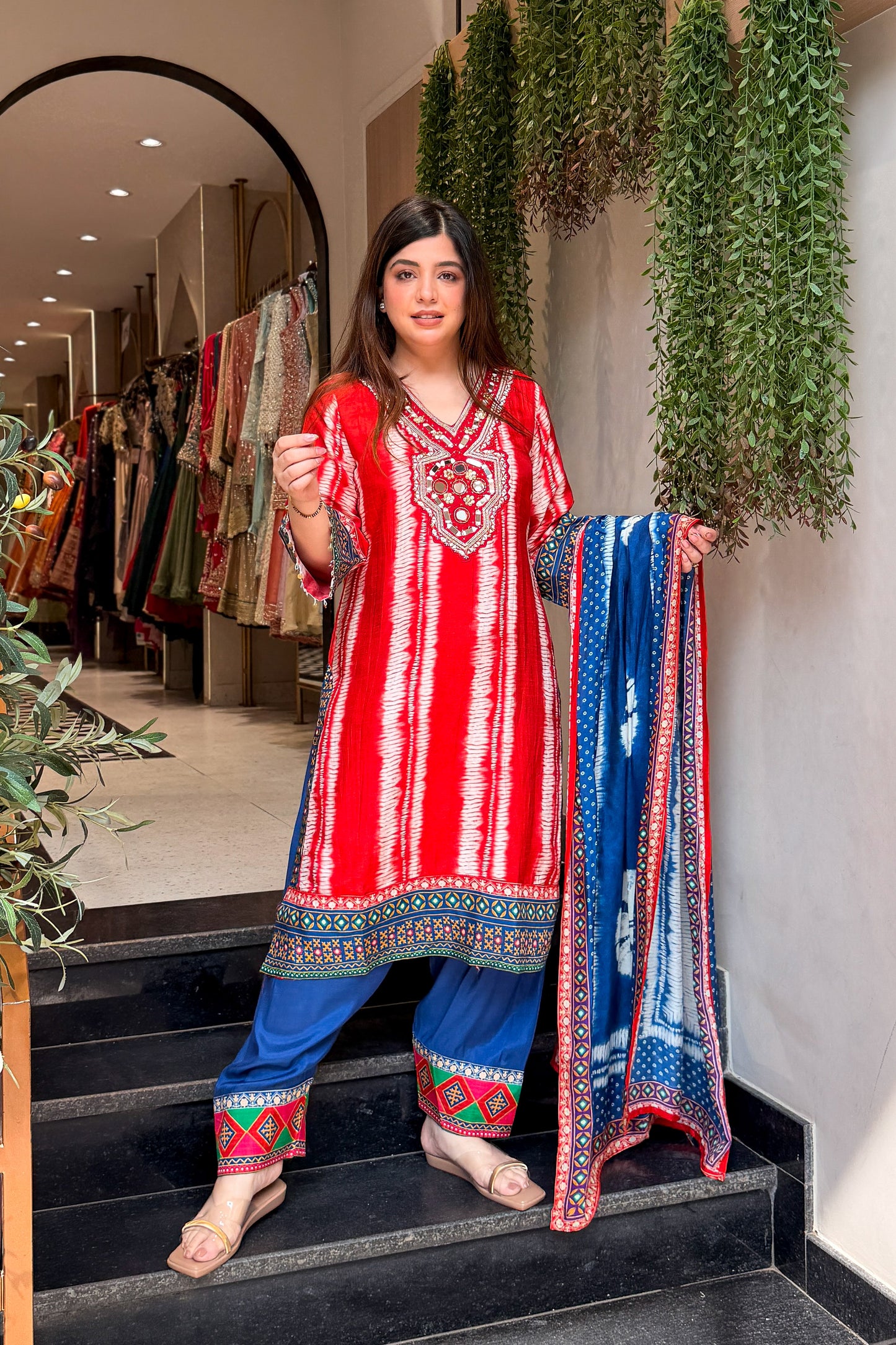 Kishwer Mirror Embroidered Suit Set