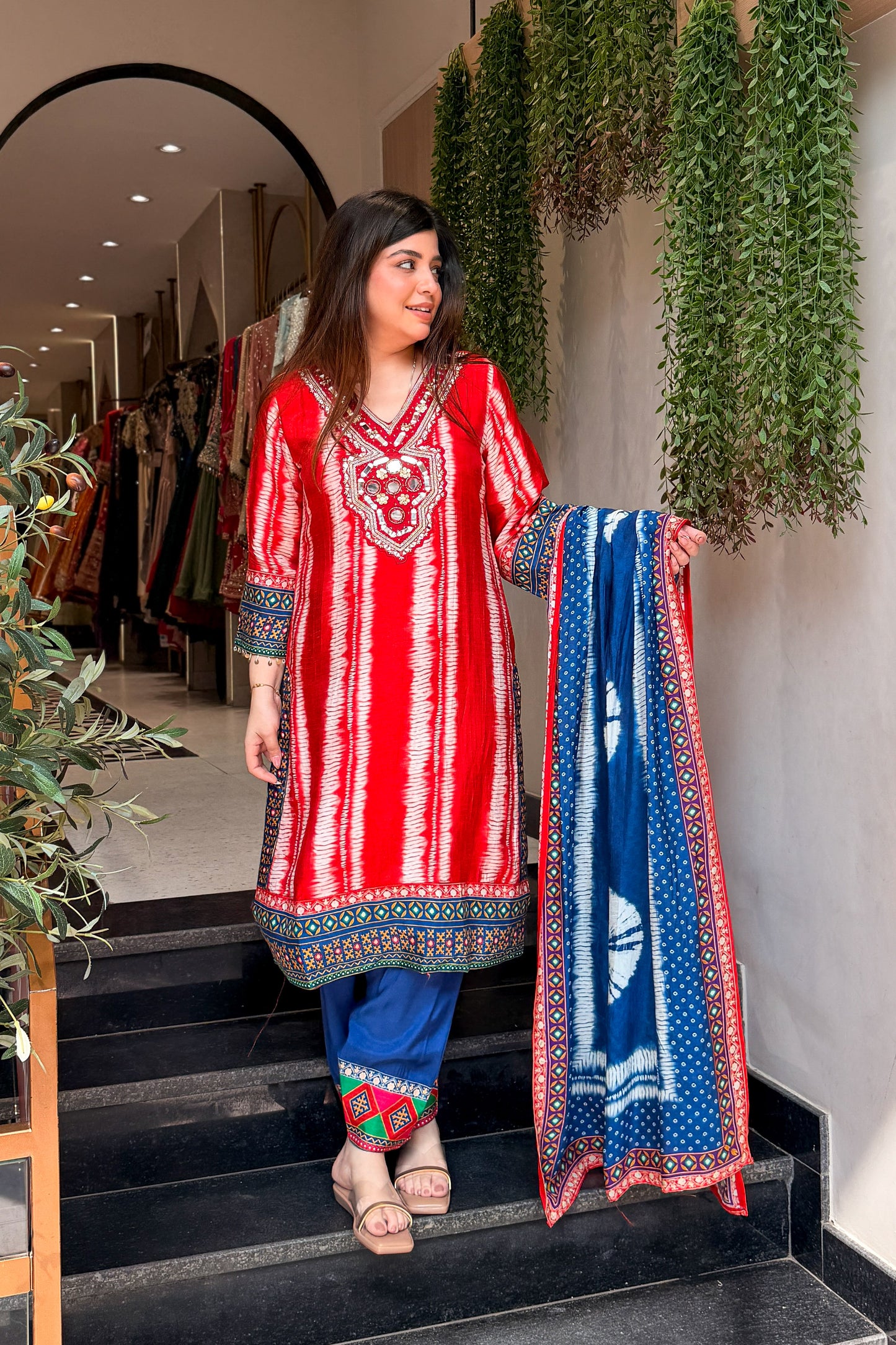 Kishwer Mirror Embroidered Suit Set