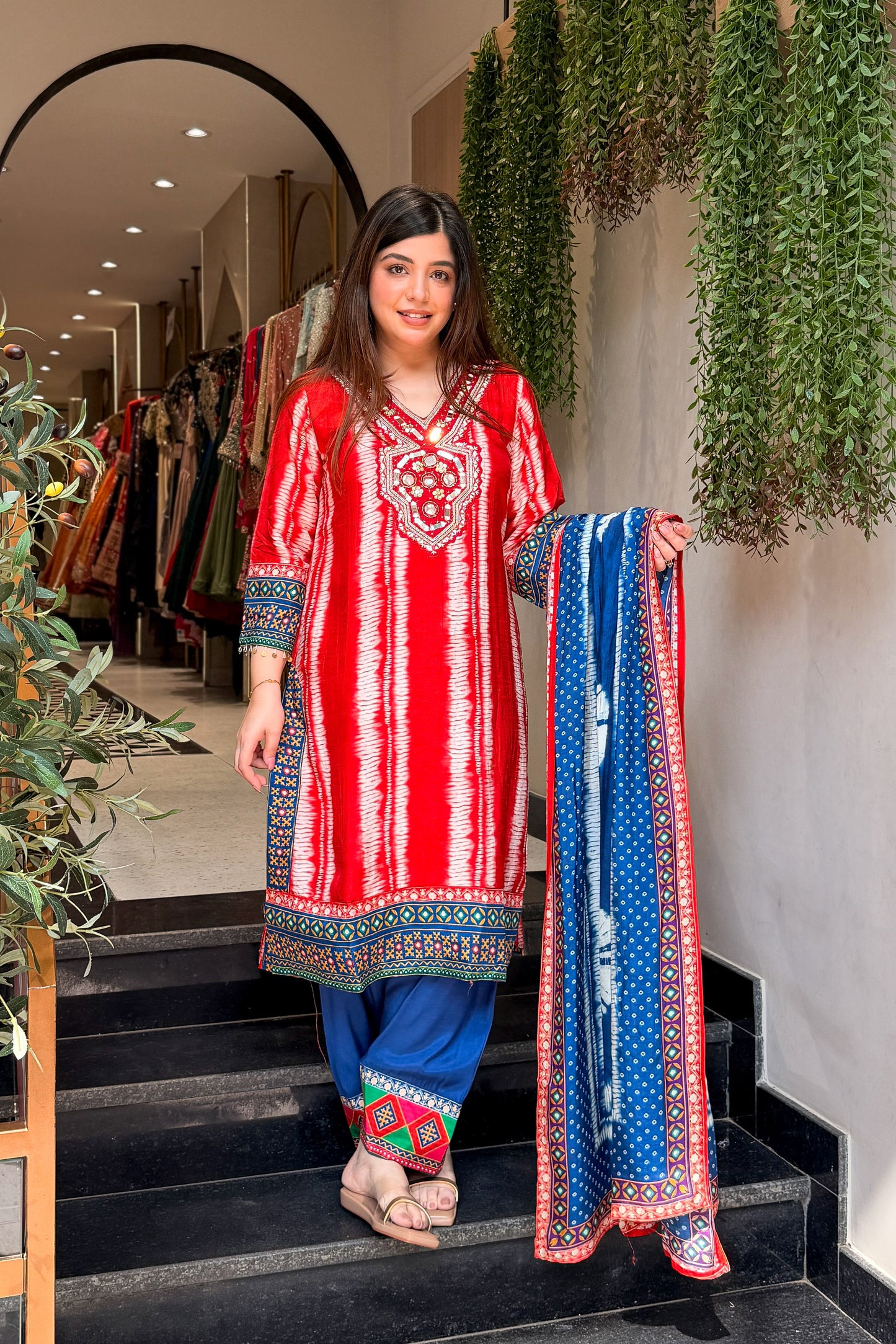 Kishwer Mirror Embroidered Suit Set