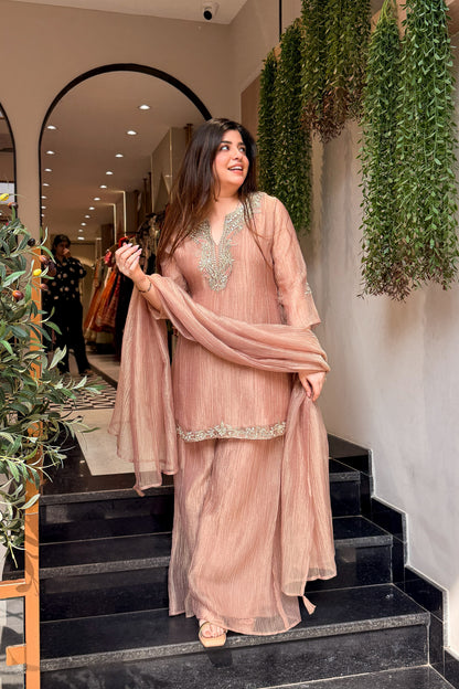 Nihari Golden Embroidered Suit