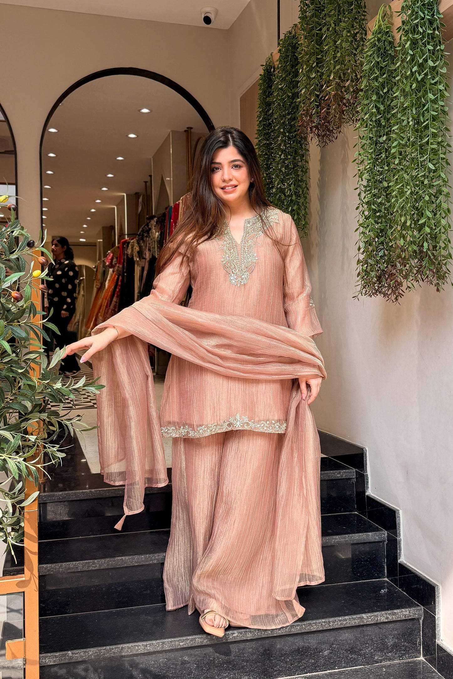 Nihari Golden Embroidered Suit
