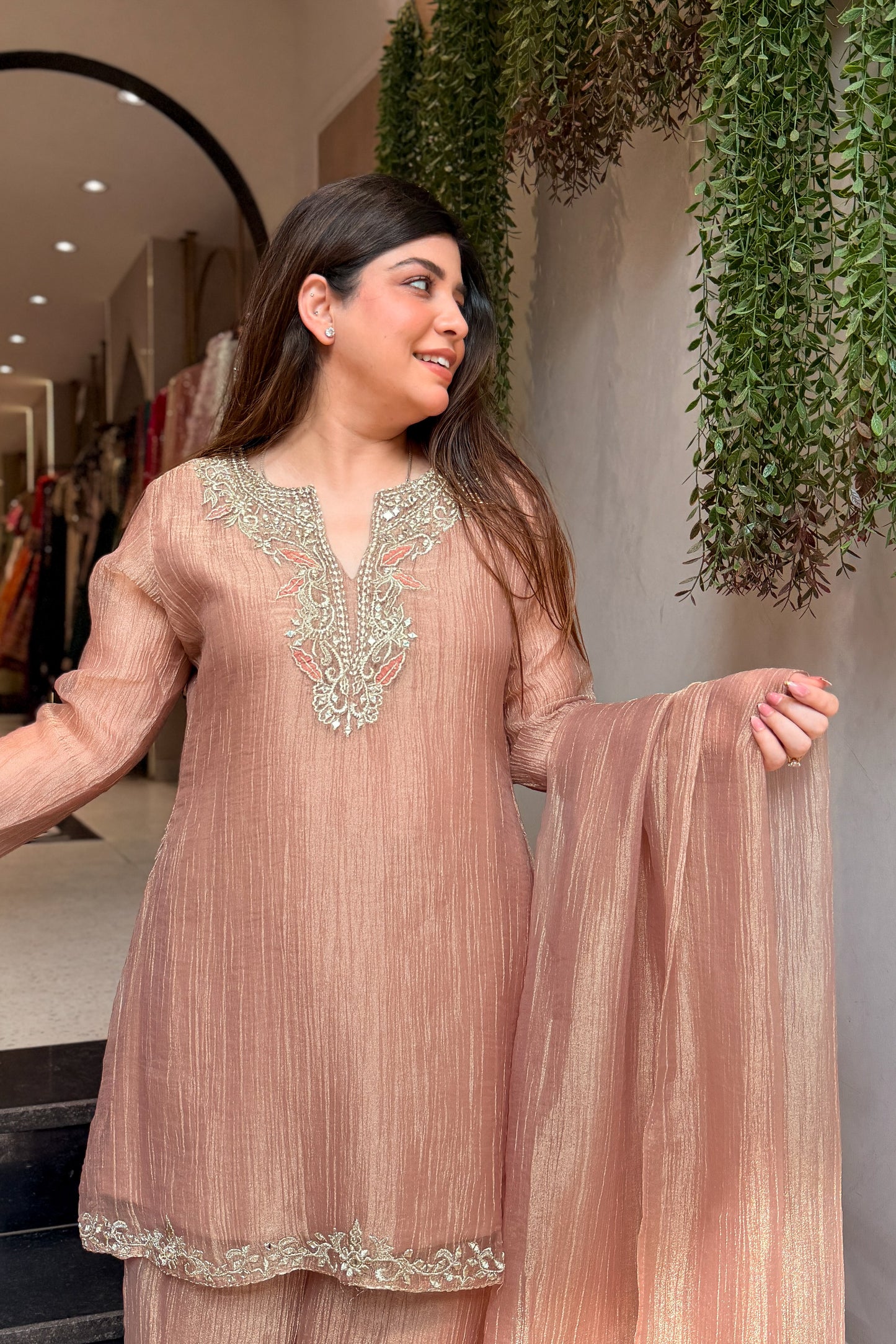 Nihari Golden Embroidered Suit
